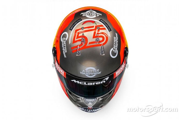 Casco de Carlos Sainz Jr., McLaren