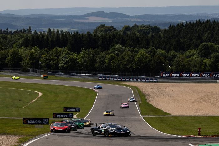 Jack Aitken, Emil Frey Racing Ferrari Ferrari 296 GT3, Ben Green, Emil Frey Racing Ferrari Ferrari 296 GT3, Ricardo Feller, Land Motorsport Audi R8 LMS GT3