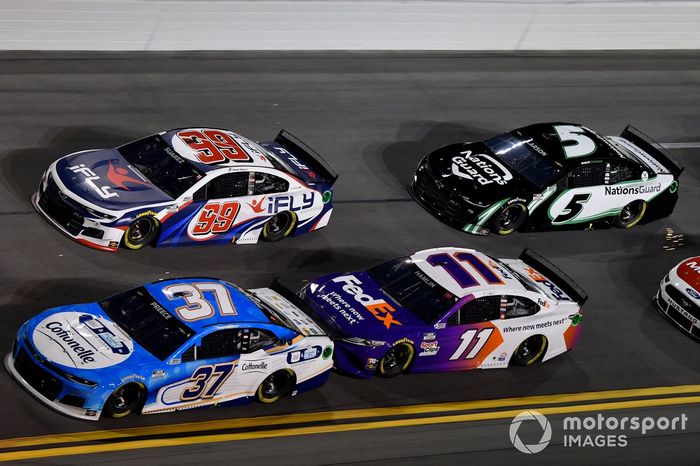 Ryan Preece, JTG Daugherty Racing, Chevrolet Camaro Cottonelle Denny Hamlin, Joe Gibbs Racing, Toyota Camry  Daniel Suarez, TrackHouse Racing, Chevrolet Camaro iFly Kyle Larson, Hendrick Motorsports, Chevrolet Camaro NationsGuard