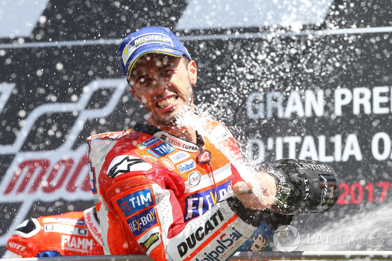 Podium: Race winner Andrea Dovizioso, Ducati Team