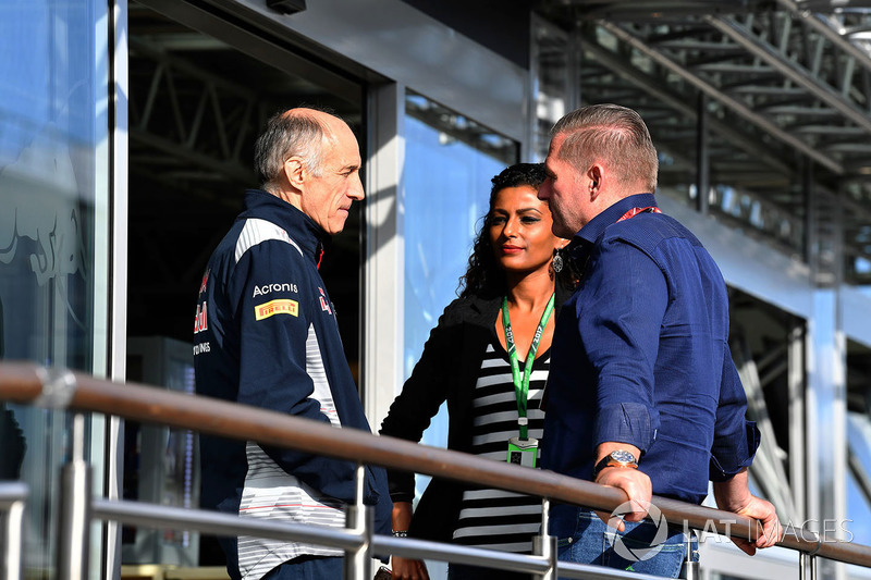 Franz Tost, Scuderia Toro Rosso STR12 Team Principal and Jos Verstappen
