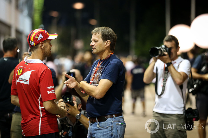 Sebastian Vettel, Ferrari and Michael Schmidt, Journalist