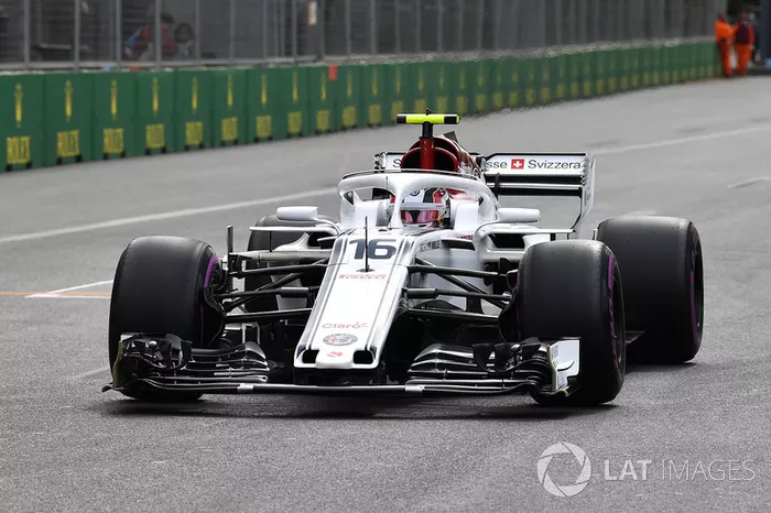 Charles Leclerc, Sauber C37 on the grid