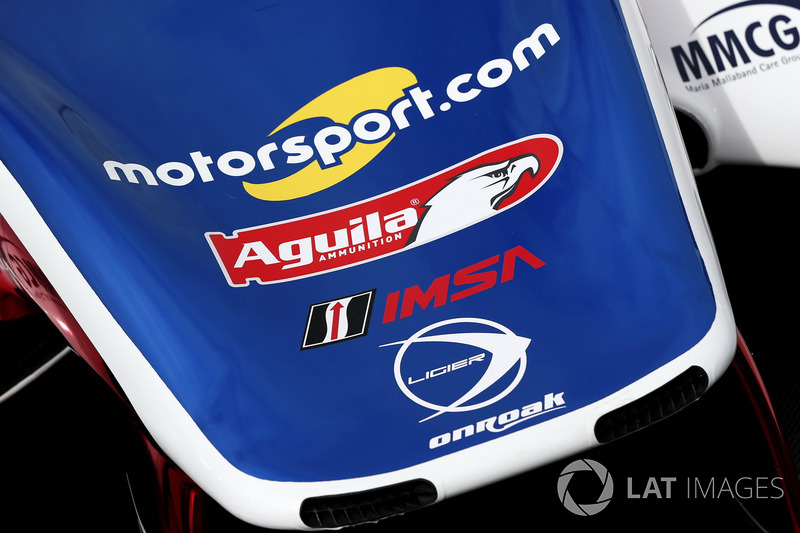 Car detail of #32 United Autosports Ligier LMP2: Will Owen, Hugo de Sadeleer, Paul Di Resta, Bruno S