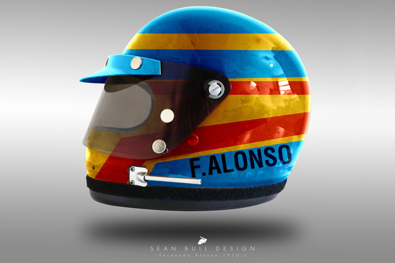 Fernando Alonso 1970's helmet concept