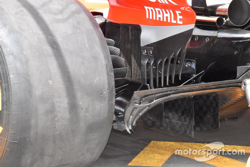Detalle del difusor Ferrari SF71H