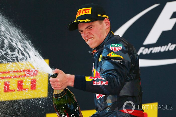 Podium: winner Max Verstappen, Red Bull Racing