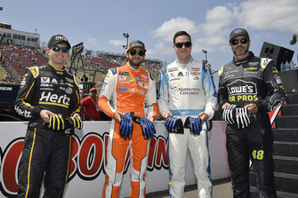 William Byron, Hendrick Motorsports, Chevrolet Camaro Hertz, Chase Elliott, Hendrick Motorsports, Chevrolet Camaro SunEnergy1, Alex Bowman, Hendrick Motorsports, Chevrolet Camaro Nationwide Children's Hospital, and Jimmie Johnson, Hendrick Motorsports, Chevrolet Camaro Lowe's for Pros.