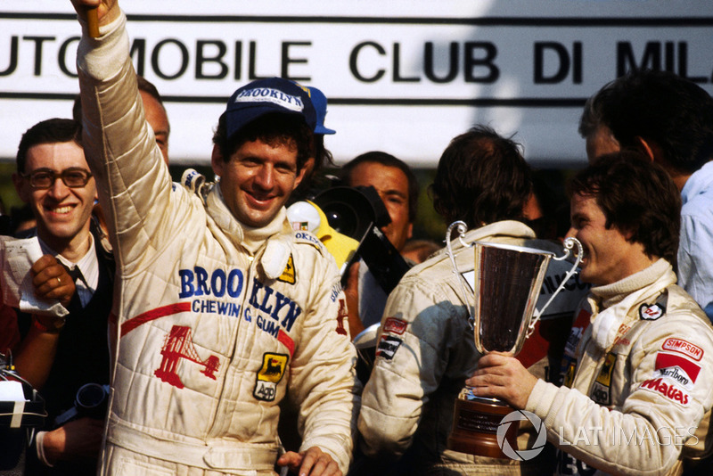 1. und Weltmeister Jody Scheckter, Ferrari, 2. Gilles Villeneuve, Ferrari