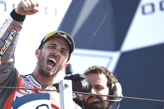 Podium : le vainqueur Andrea Dovizioso, Ducati Team