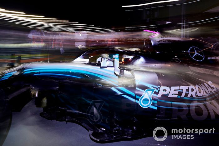 Lewis Hamilton, Mercedes AMG F1 W09 EQ Power+, leaves the garage