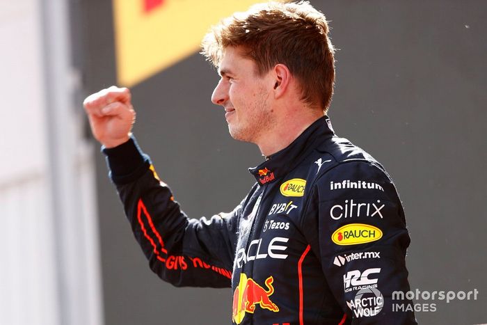 Podio: ganador Max Verstappen, Red Bull Racing
