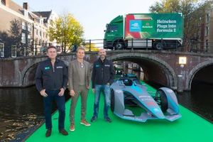 Founder CEO of Formula E Alejandro Agag, Formula E investor, Heineken ambassador Nico Rosberg and Senior Director Global Heineken brand at HEINEKEN Gianluca Di Tondo