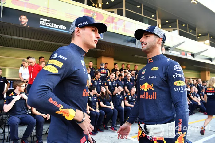 Max Verstappen, Red Bull Racing and Daniel Ricciardo, Red Bull Racing
