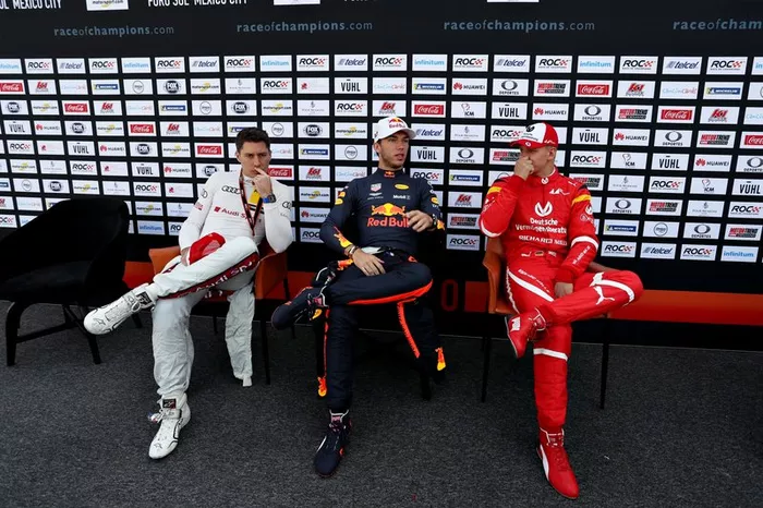 Loic Duval, Pierre Gasly y Mick Schumacher