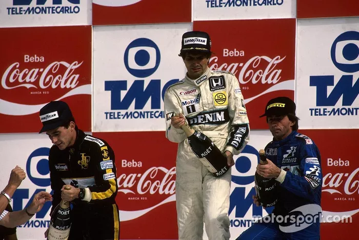Em 1986, uma corrida histórica: dobradinha brasileira, com vitória de Nelson Piquet e segunda colocação de Senna.