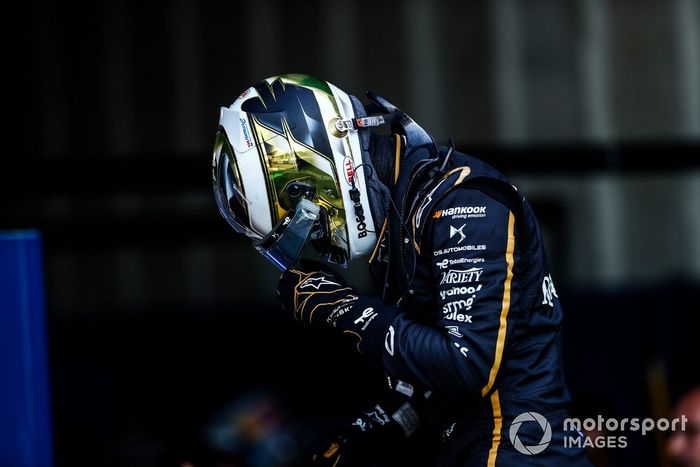 Jean-Eric Vergne, DS Penske, celebra su victoria en el ePrix de Hyderabad