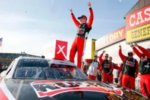 Race Winner Christopher Bell, Joe Gibbs Racing, Toyota Supra Ruud
