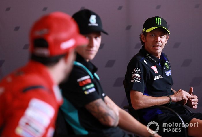 Andrea Dovizioso, Ducati Team, Fabio Quartararo, Petronas Yamaha SRT  Valentino Rossi, Yamaha Factory Racing 