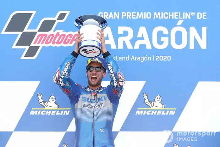 Il vincitore della gara Alex Rins, Team Suzuki MotoGP