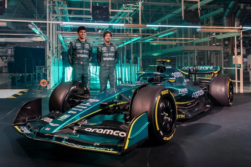 Lance Stroll et Sebastian Vettel, Aston Martin Racing