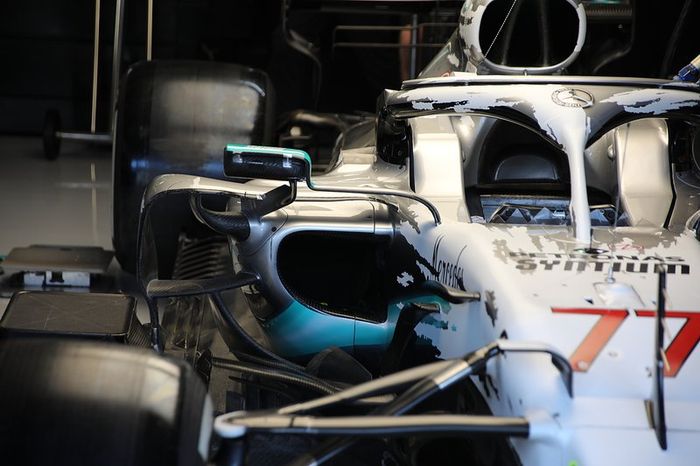 Detalle delantero del Mercedes AMG F1 W10 