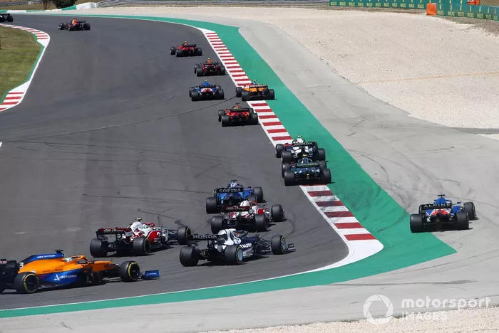 Fernando Alonso, Alpine A521, Kimi Raikkonen, Alfa Romeo Racing C41, Antonio Giovinazzi, Alfa Romeo Racing C41, Yuki Tsunoda, AlphaTauri AT02, Daniel Ricciardo, McLaren MCL35M