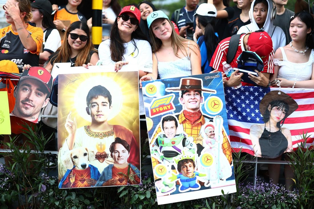 Fans of Charles Leclerc, Ferrari