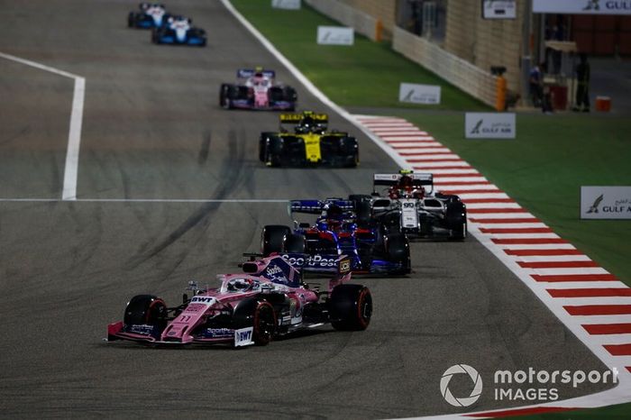 Sergio Perez, Racing Point RP19, Daniil Kvyat, Toro Rosso STR14, Antonio Giovinazzi, Alfa Romeo Racing C38, Nico Hulkenberg, Renault R.S. 19