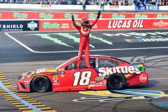 Race Winner, Kyle Busch, Joe Gibbs Racing, Toyota Camry SKITTLES
