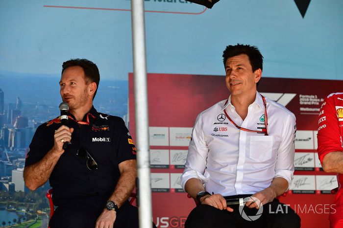 Christian Horner, Red Bull Racing Team Principal and Toto Wolff, Mercedes AMG F1 Director of Motorsp