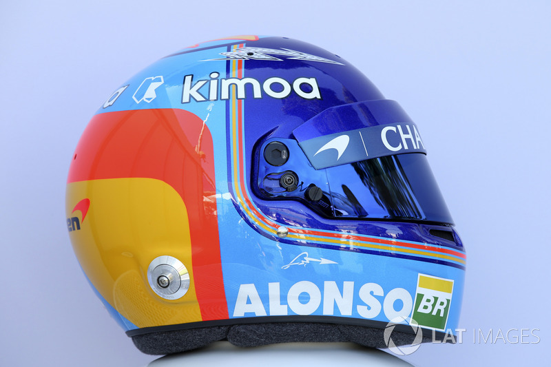 Le casque de Fernando Alonso, McLaren