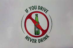 Heineken F1 sponsorship announcement - anti-drink driving banner