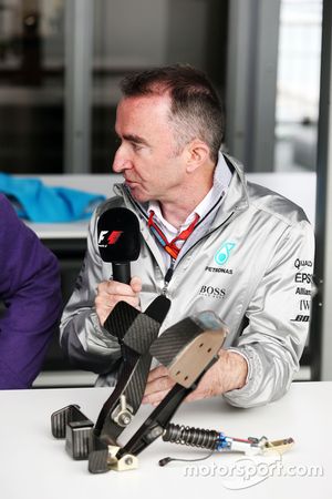 Paddy Lowe, Mercedes AMG F1 Executive Director, with F1 pedals
