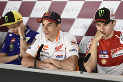 Valentino Rossi, Yamaha Factory Racing; Marc Marquez, Repsol Honda Team; Jorge Lorenzo, Ducati Team