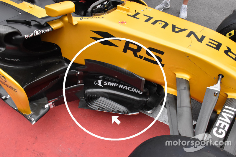 Déflecteurs de la Renault Sport F1 Team RS17