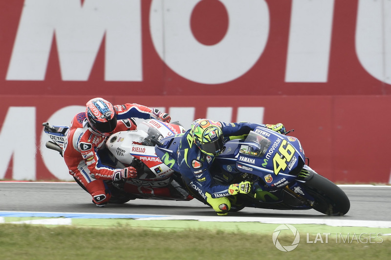 Валентино Росси, Yamaha Factory Racing, и Данило Петруччи, Pramac Racing
