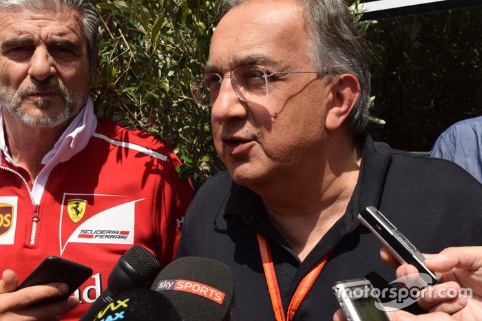 Maurizio Arrivabene Director del equipo Scuderia Ferrari, Sergio Marchionne, Presidente Ferrari y CEO