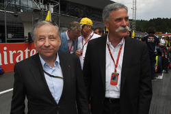 Jean Todt, président de la FIA, Chase Carey, directeur exécutif du Formula One Group