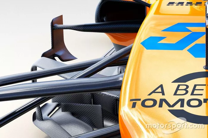 Vue détaillée de la McLaren MCL34