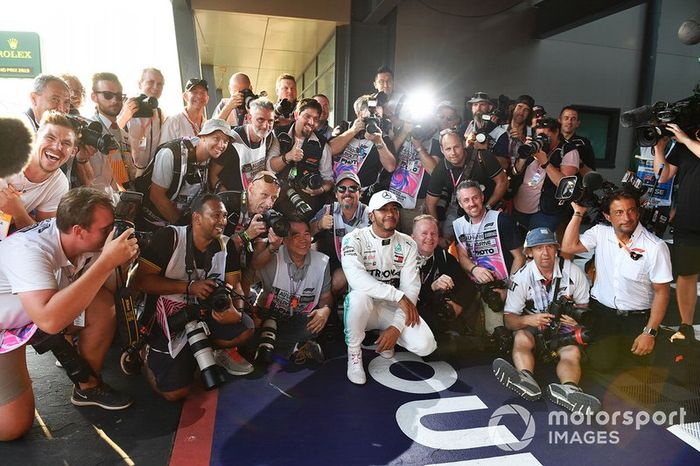 Lewis Hamilton, Mercedes AMG F1, celebra
