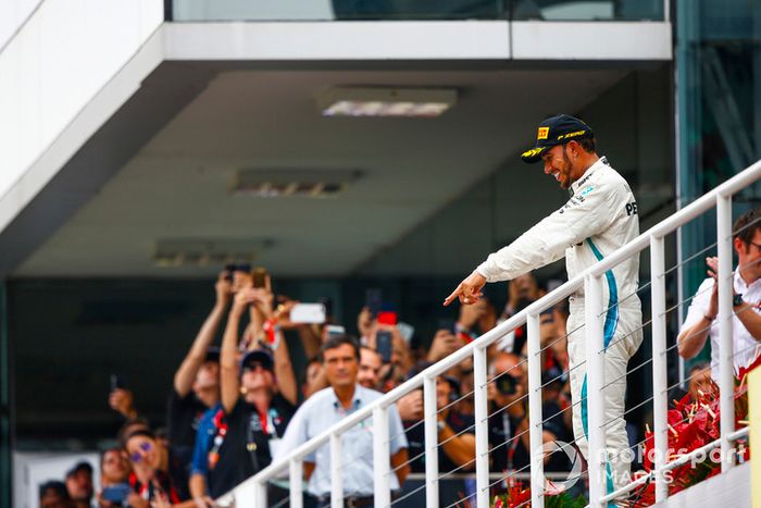 Lewis Hamilton, Mercedes AMG F1, celebra