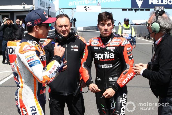 Marc Márquez, equipo Repsol Honda, Maverick Viñales, equipo Aprilia Racing