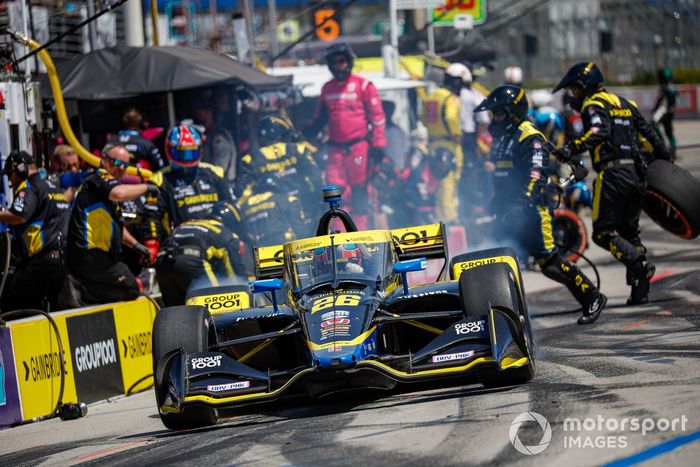 Colton Herta, Andretti Autosport w/ Curb-Agajanian Honda, pit stop