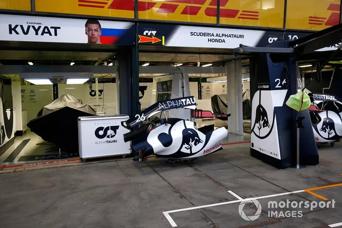 The AlphaTauri garage
