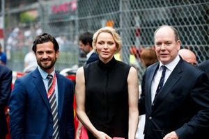 Prins Albert II van Monaco met Prinses Charlene