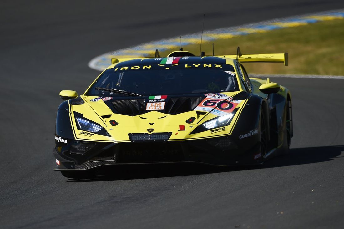 #60 Iron Lynx Lamborghini Huracan LMGT3 Evo2: Claudio Schiavoni, Matteo Cressoni, Franck Perera