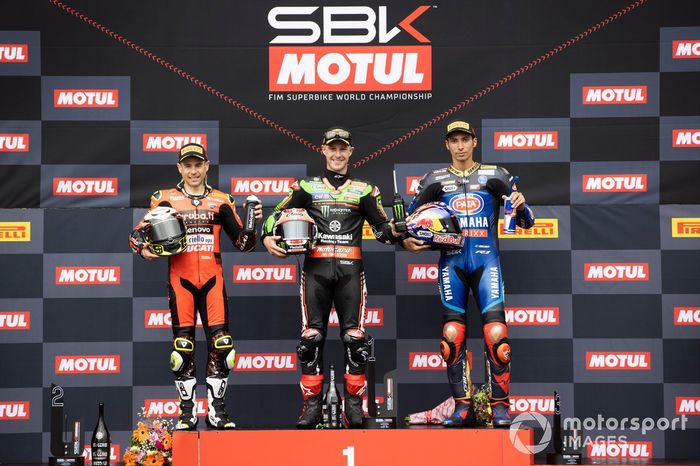 Alvaro Bautista, Aruba.it Racing Ducati, Jonathan Rea, Kawasaki Racing Team WSBK, Toprak Razgatlioglu, Pata Yamaha WorldSBK