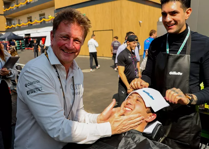 Allan McNish, Racing Director of Audi F1 Team with Alex Chan, Head of Race Engineering at Audi F1 Team