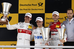 Podium: Race winner Lucas Auer, Mercedes-AMG Team HWA, Mercedes-AMG C63 DTM, second place Robert Wickens, Mercedes-AMG Team HWA, Mercedes-AMG C63 DTM, third place René Rast, Audi Sport Team Rosberg, Audi RS 5 DTM